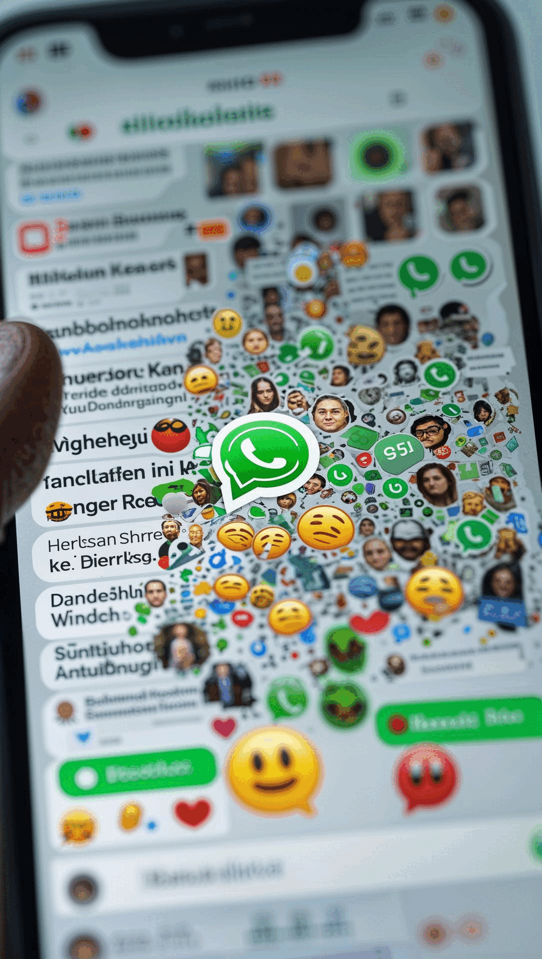 Animation von chaotischen WhatsApp-Chats und langweiligen Doodle-Umfragen für die Partyplanung